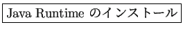 \fbox{Java Runtime のインストール}