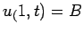 $ u_(1,t)=B$