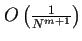 $ O\left(\frac{1}{N^{m+1}}\right)$