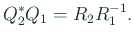 $\displaystyle Q_2^\ast Q_1=R_2 R_1^{-1}.$