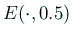 $ E(\cdot ,0.5)$