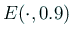 $ E(\cdot ,0.9)$