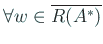 $ \forall w\in \overline{R(A^\ast)}$