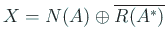 $\displaystyle Y=N(A^\ast)\oplus \overline{R(A)}
$