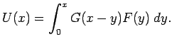 $\displaystyle U''+p U'+q U=F,\quad
U(0)=U'(0)=0
$