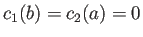 $ c_1(b)=c_2(a)=0$