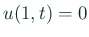 $\displaystyle u(1,t)=0$