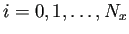 $ i=0,1,\dots,N_x$