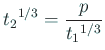 $\displaystyle {t_2}^{1/3}=\frac{p}{{t_1}^{1/3}}
$