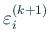 $\displaystyle \eps_i^{(k+1)}$