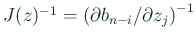 $ J(z)^{-1}=\left(\rd b_{n-i}/\rd z_j\right)^{-1}$