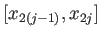 $[x_{2(j-1)},x_{2j}]$