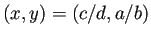 $ (x,y)=(c/d,a/b)$