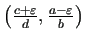 $ \left(\frac{c+\eps}{d},\frac{a-\eps}{b}\right)$