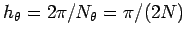 $ h_\theta=2\pi/N_\theta=\pi/(2N)$