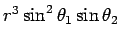 $ r^3\sin^2\theta_1\sin\theta_2$