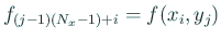 $\displaystyle f_{(j-1)(N_x-1)+i}=f(x_i,y_j)$