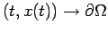 $(t,x(t))\to\partial\Omega$