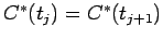 $C^\ast(t_j)=C^\ast(t_{j+1})$