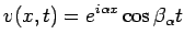 $\displaystyle v(x,t)=e^{i\alpha x}\cos\beta_\alpha t
$