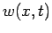 $\displaystyle w(x,t)$