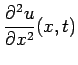 $ \dsp\frac{\rd^2 u}{\rd x^2}(x,t)$