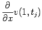 $ \dsp\frac{\rd }{\rd x}v(1,t_{j})$