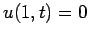 $ u(1,t)=0$