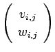 $ \left(\begin{array}{c}v_{i,j} \\ w_{i,j}\end{array}\right)$