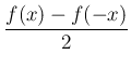 $\dfrac{f(x)-f(-x)}{2}$