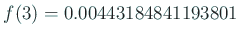 $ f(3)=0.00443184841193801$