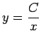 $ y=\dfrac{C}{x}$