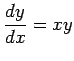 $ \dfrac{\D y}{\D x}=x y$