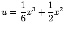 $ u=\dfrac{1}{6}x^3+\dfrac{1}{2}x^2$