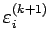 $\displaystyle \eps_i^{(k+1)}$