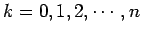 $ k=0,1,2,\cdots,n$