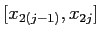 $[x_{2(j-1)},x_{2j}]$