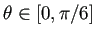 $ \theta\in[0,\pi/6]$