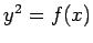 $ y^2=f(x)$