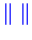 $ \textcolor{blue}{\Vert \Vert}$