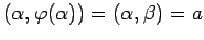 $ (\alpha,\varphi(\alpha)) =(\alpha,\beta)=a$