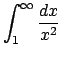 $ \dsp\int_{1}^\infty\frac{\Dx}{x^2}$