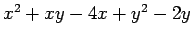 $x^2+x y-4x+y^2-2y$