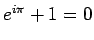 $ e^{i\pi}+1=0$