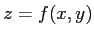 $\displaystyle z=f(x,y)$